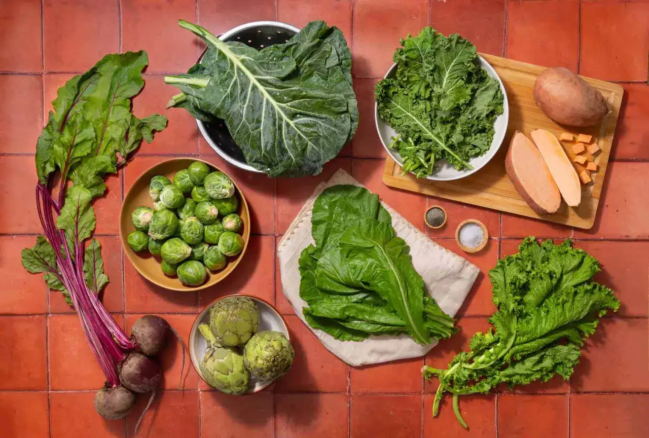 Chou fris&eacute;, &eacute;pinards, brocolis, betteraves, artichauts, patates douces : des l&eacute;gumes avec le plus de fibres pour une alimentation saine.